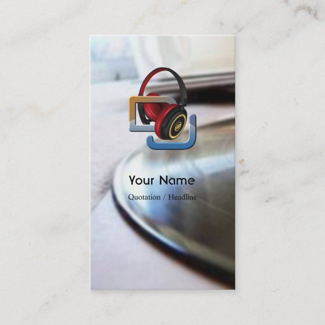 DJ Music Business Card Visitenkarte (Vorderseite)