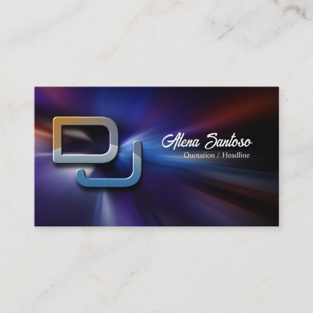 DJ Music Business Card Visitenkarte (Vorderseite)
