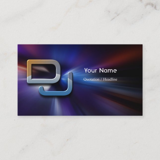 DJ Music Business Card Visitenkarte (Vorderseite)