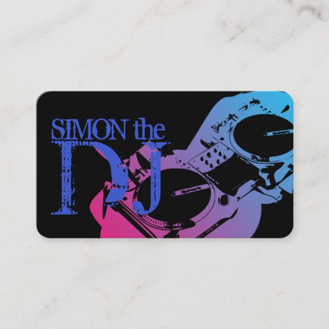 DJ Music Club Entertainment Business Card     Visitenkarte (Vorderseite)