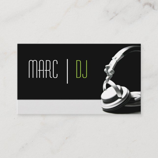 DJ Music Club Entertainment Business Card     Visitenkarte (Vorderseite)