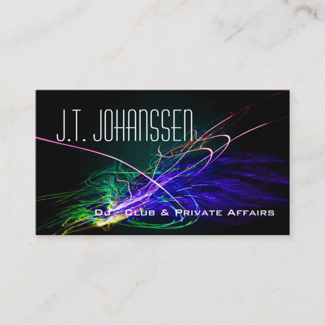 DJ - Music Explosion Black Standard Business Cards Visitenkarte (Vorderseite)