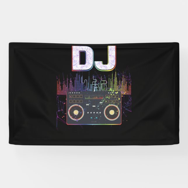 DJ Music Lover Music Player Sound Cool Banner (Horizontal)