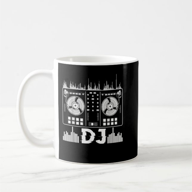Dj Music Lover Music Player Sound Cool Funny Elly Kaffeetasse (Links)