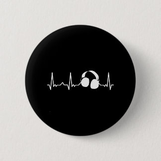 DJ Music Lover Musician Headphones Button