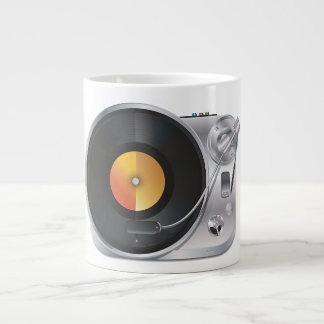 DJ Music Player Jumbo-Tasse (Vorderseite)