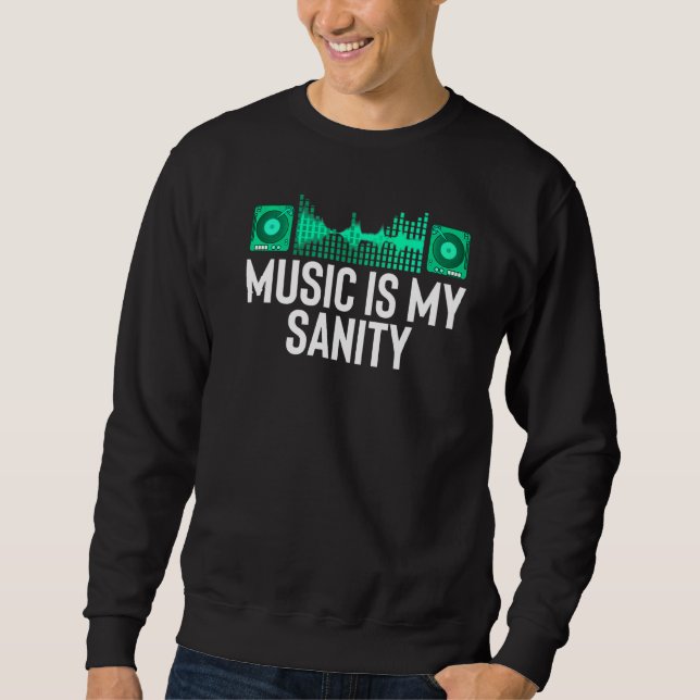 Dj Music Player Sound Therapy Bewertung Sweatshirt (Vorderseite)