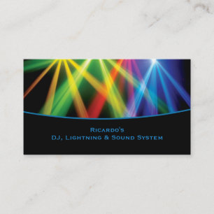 DJ Music Uplighting Business Card Visitenkarte