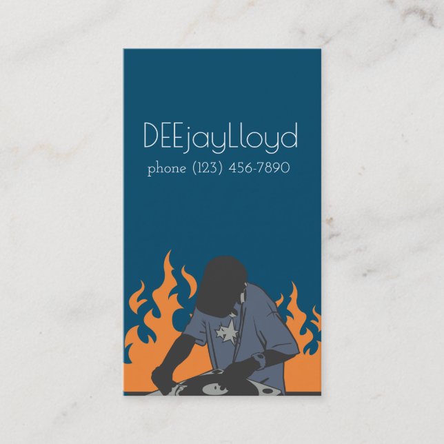 Dj Musician Business Card Visitenkarte (Vorderseite)