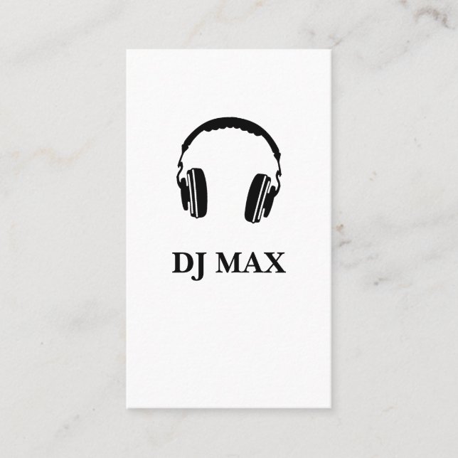 DJ, Musik, Club, Business Card Visitenkarte (Vorderseite)