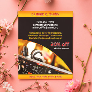 DJ Musik Club Postkarte