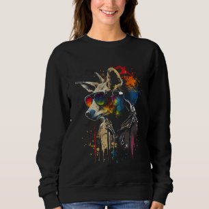 DJ Musik-Fan Känguru Party Party Outfit Hop Sweatshirt