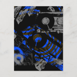 DJ-Musik-Kassette Postkarte