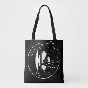 DJ-Musik-Silhouette Schwarz-Weiß-Kunst