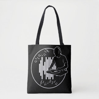 DJ-Musik-Silhouette Schwarz-Weiß-Kunst