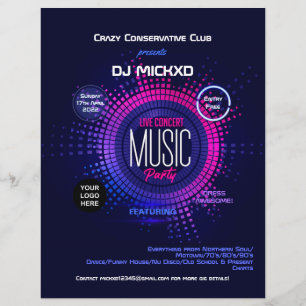 DJ-Musik- und Tanzgig-Flyer Flyer