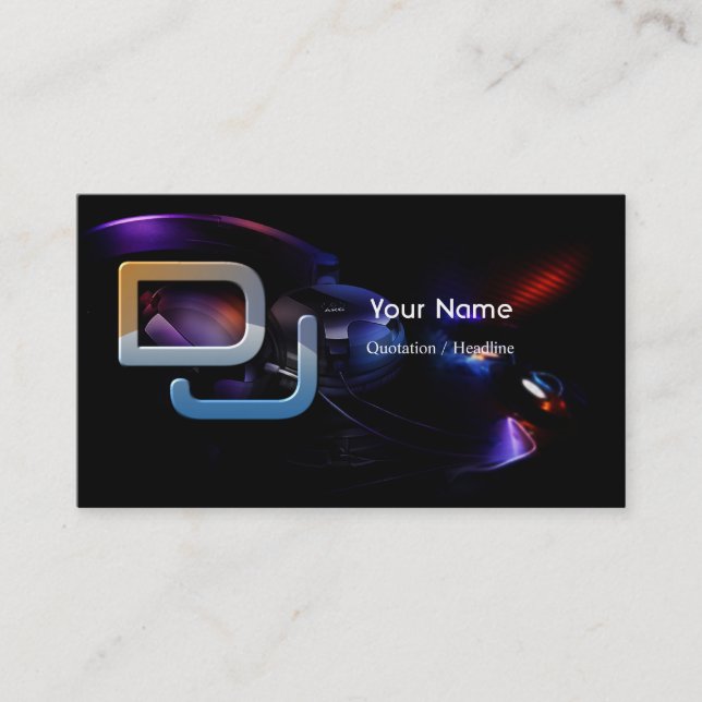 DJ-Musikindustrie-Karte Visitenkarte (Vorderseite)