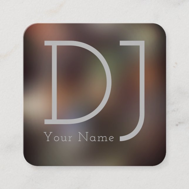 DJ-Nachtclubbingart Quadratische Visitenkarte (Vorderseite)