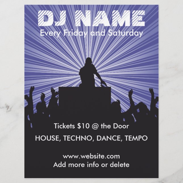 DJ Name 2 Music Flyer (Vorne)