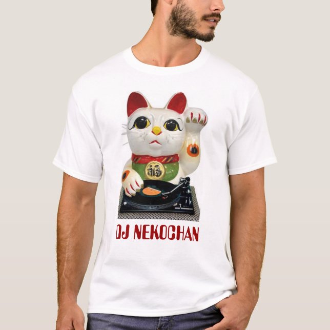 DJ nekochan auch T-Shirt (Vorderseite)