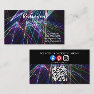 DJ Neon-Laser-Party-Glowstick-Disco-Karaoke-Club Visitenkarte