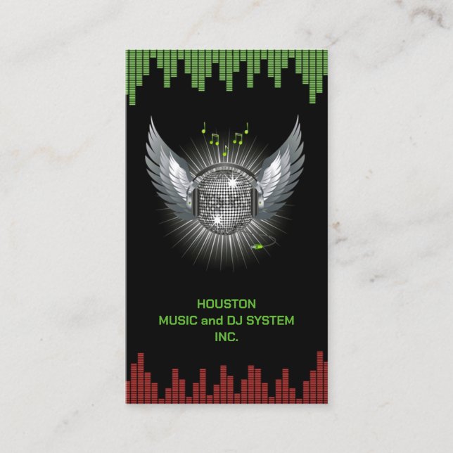 DJ Night Club Business Card Visitenkarte (Vorderseite)