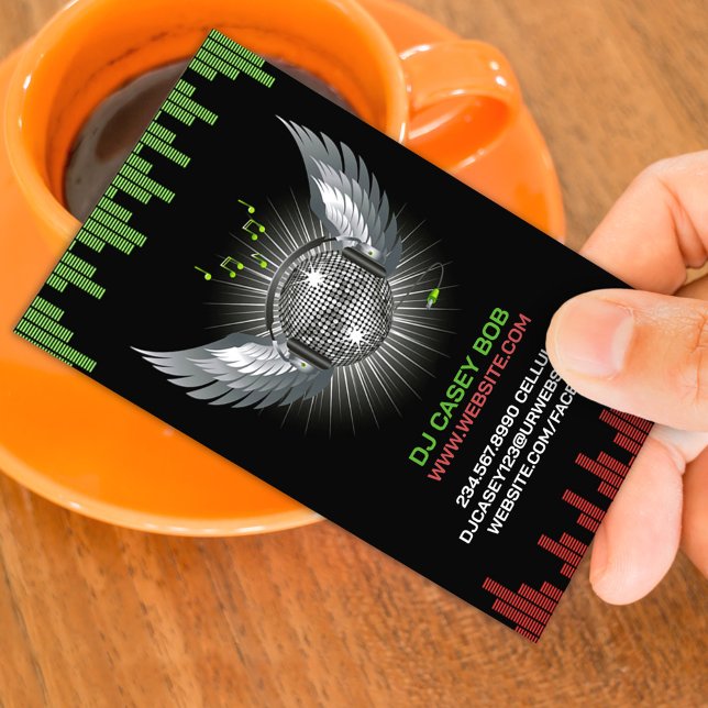 DJ Night Club Business Card Visitenkarte (Von Creator hochgeladen)