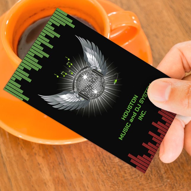 DJ Night Club Business Card Visitenkarte (Von Creator hochgeladen)