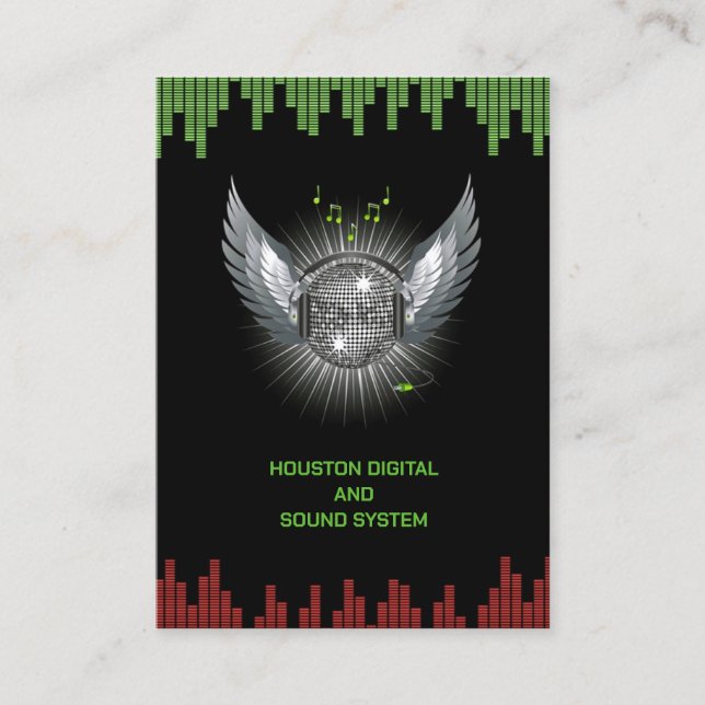 DJ Night Club Chubby Business Card Visitenkarte (Vorderseite)