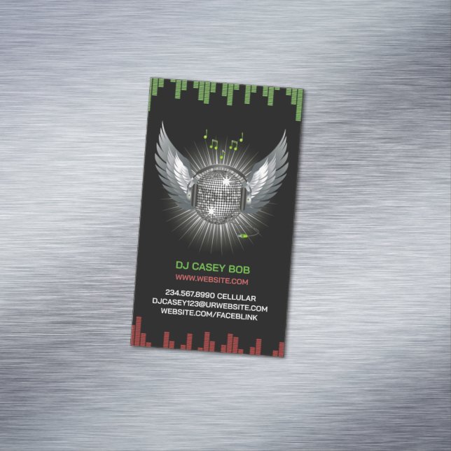DJ Night Club Magnetische Visitenkarte (Beispiel)