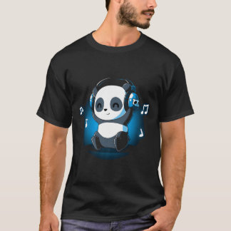 Dj Panda Kopfhörer T-Shirt