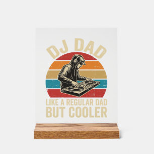 DJ Papa, aber cooler Vintage-Sonnenuntergang-Vekto Acrylschild