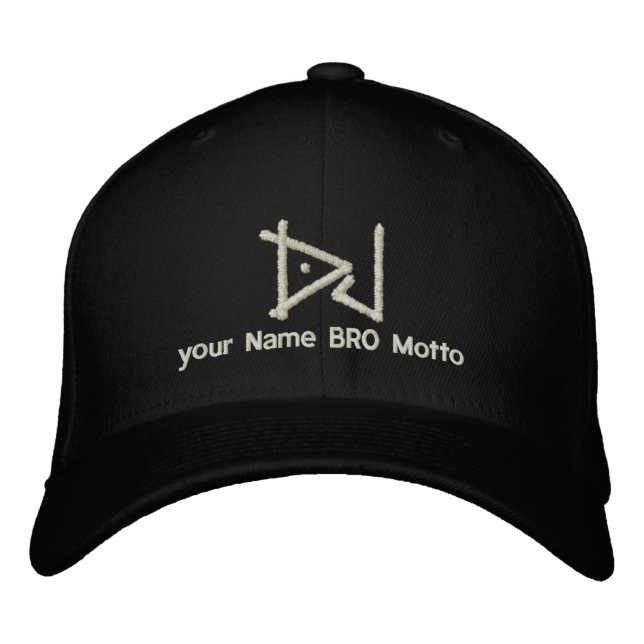 DJ personalizable Cap Your Own Text Bro & Babe Bestickte Kappe (Vorderseite)