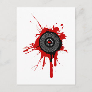 DJ Platter Spritzer - Disc Jockey Turntable Deck Postkarte