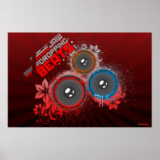 DJ Poster Jaw Dropdown Beats Music Graffiti Art