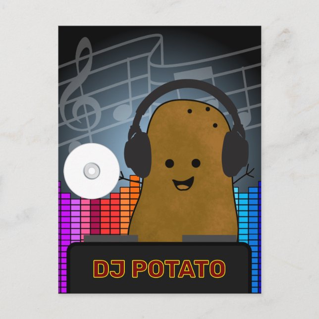 DJ Potato Custom Postkarte (Vorderseite)