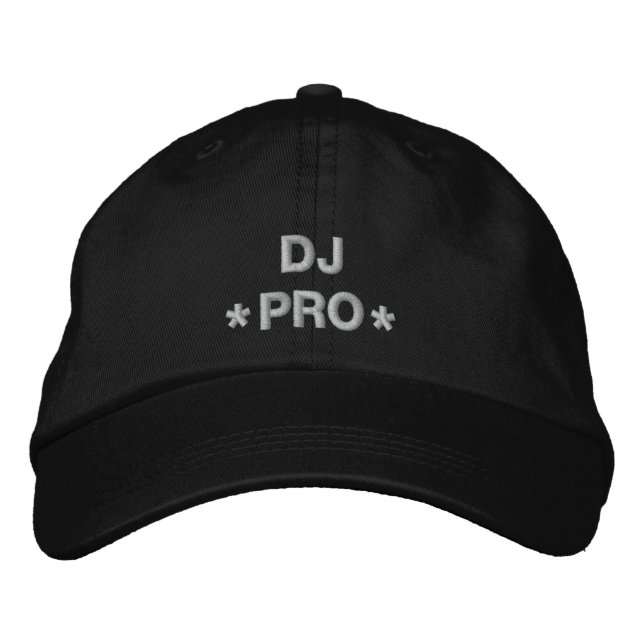 DJ Pro Bestickte Baseballkappe (Vorderseite)