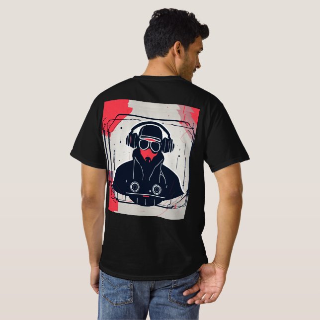 DJ REBEL T-Shirt (Schwarz voll)