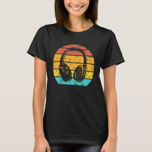 DJ Retro Kopfhörer für Musikproduzenten T-Shirt