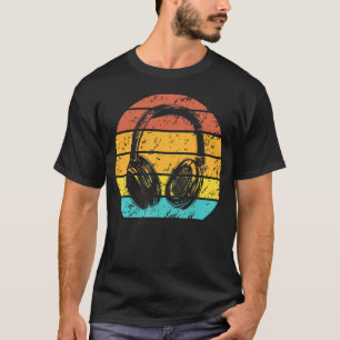 DJ Retro Kopfhörer für Musikproduzenten T-Shirt