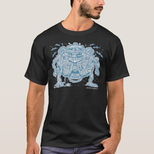 DJ-Roboter T-Shirt (Vorderseite)