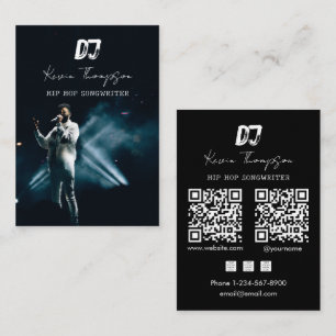 DJ Sänger Songwriter Musik 2 QR Code Professional Visitenkarte
