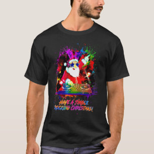 Dj Santa Claus haben ein Jingle Rocking Weihnachte T-Shirt