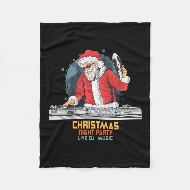 DJ Santa Party Club Fleecedecke (Vorderseite)
