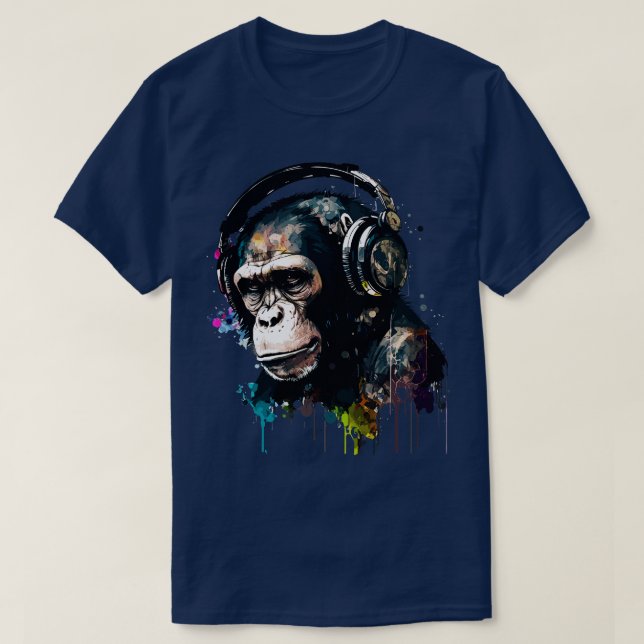 DJ Schimpanse T-Shirt (Design vorne)