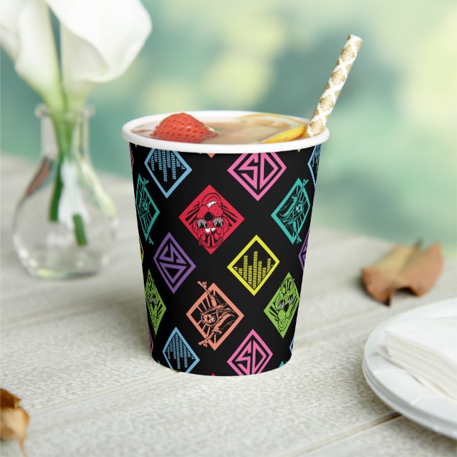 DJ Scooby-Doo-Muster Pappbecher (In Situ)