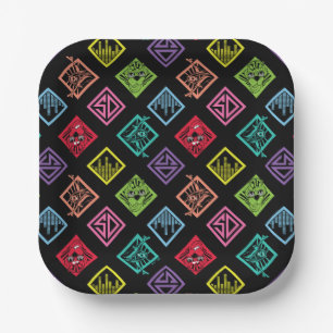 DJ Scooby-Doo-Muster Pappteller