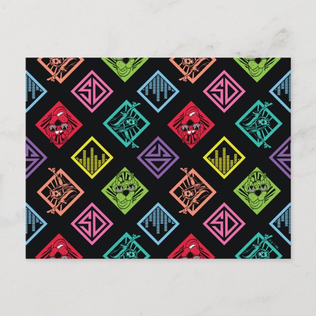 DJ Scooby-Doo-Muster Postkarte (Vorderseite)