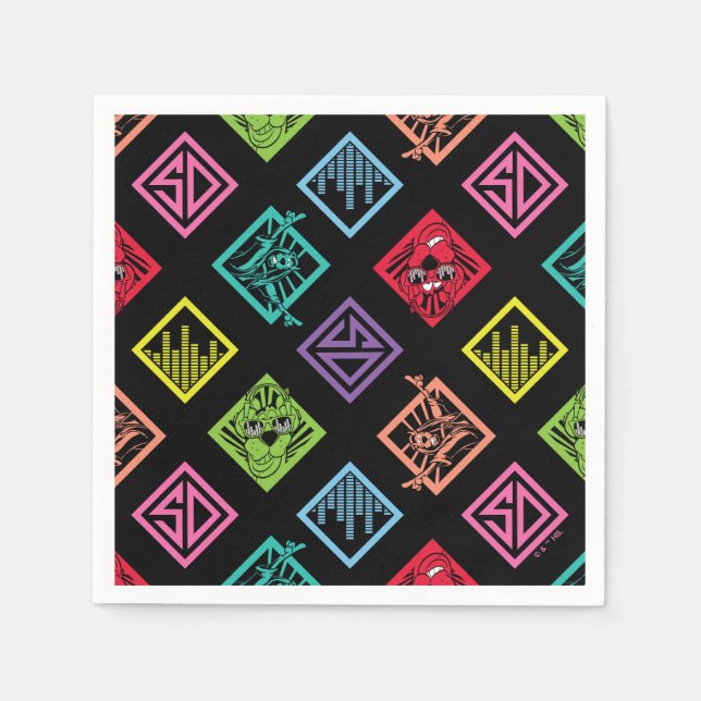 DJ Scooby-Doo-Muster Serviette (Vorderseite)