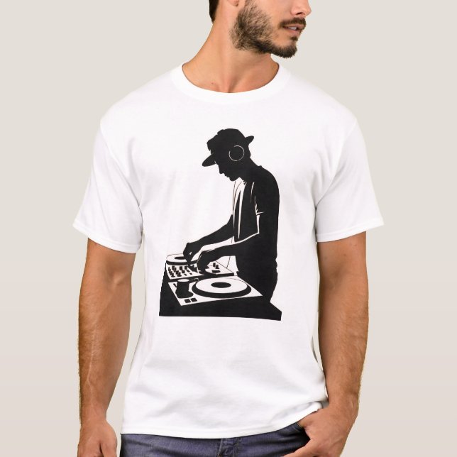 DJ-Silhouette T-Shirt (Vorderseite)